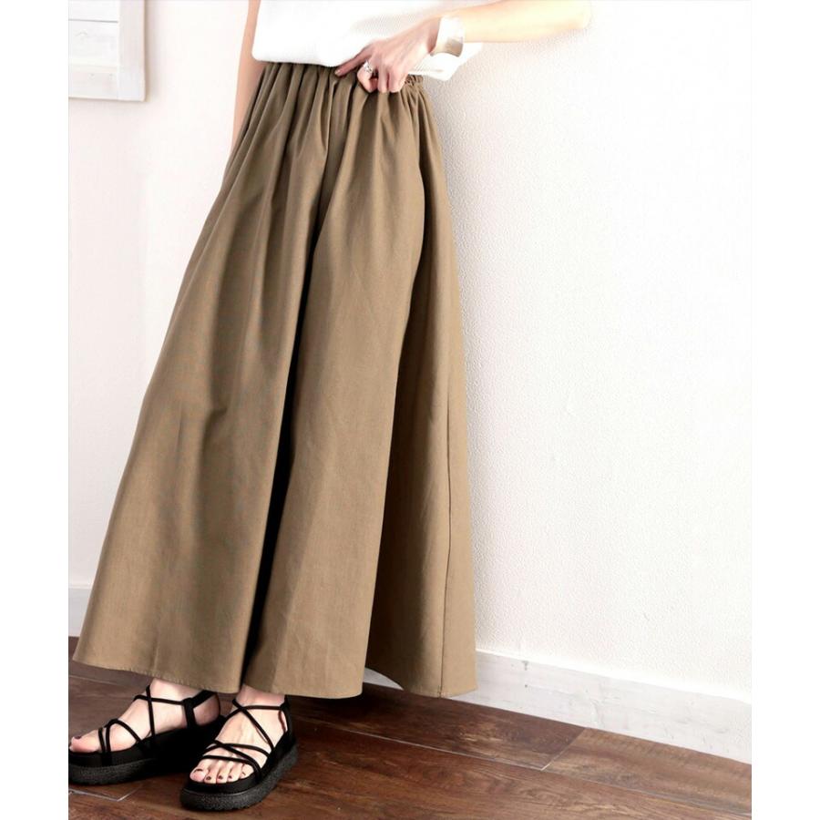 レディース 大きいサイズ 小さいサイズ ボトムス スカート コットンリネン マキシ丈 ロング フレア ギャザー ウエストゴム 楽ちん 親子コー | classicalelf | 13