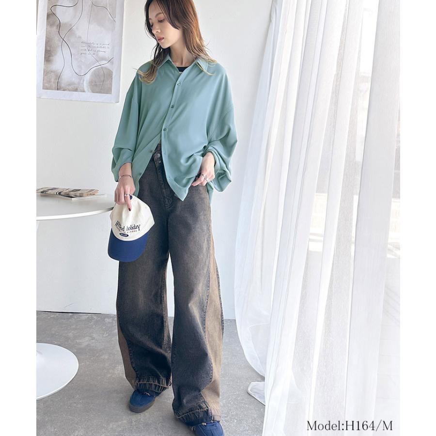 【 クラシカルエルフ classical elf 】 シャツ メンズ 長袖 秋冬 トップス ポリツイル オーバーサイズ カジュアル とろみ 男女兼用 落ち感 軽やか | classicalelf | 15