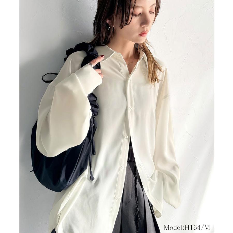 【 クラシカルエルフ classical elf 】 シャツ メンズ 長袖 秋冬 トップス ポリツイル オーバーサイズ カジュアル とろみ 男女兼用 落ち感 軽やか | classicalelf | 05