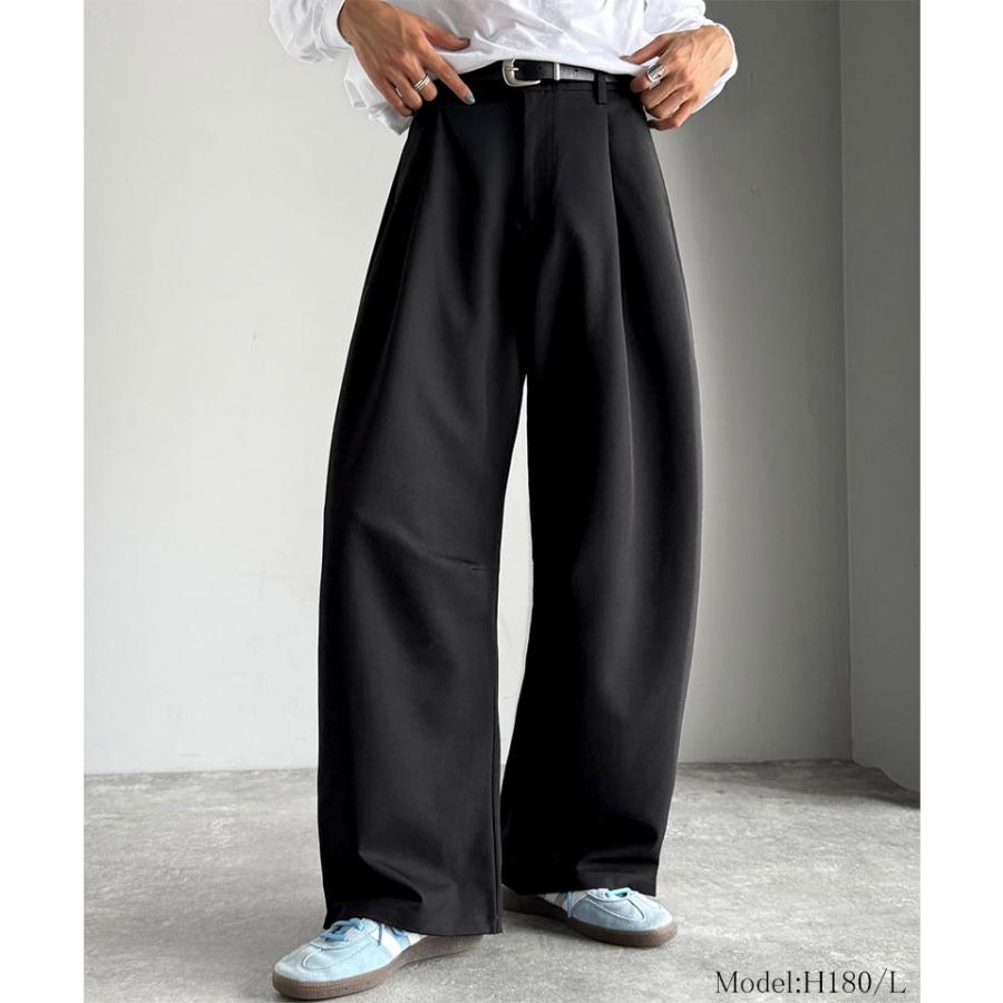 【Classical Origin】 ボトムス パンツ メンズ カーブライン ワンタック スラックス Curved Line One-Tuck Slacks 大きいサイズ 秋 冬 2025aw | classicalelf | 02
