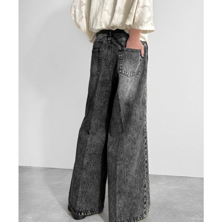 【Classical Origin】 メンズ ボトム デニム ジーンズ フレア ワンタック センタープレス スラックス ヴィンテージ加工 ケミカルウォッシュ 春 夏 | classicalelf | 08