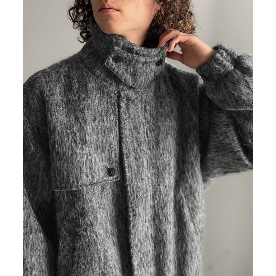 【Classical Origin】 アウター メンズ 冬 ジャケット ブルゾン コート シャギーファー 2way襟 スタンドカラー ショート丈 ミックス調 ベーシック ゆとり | classicalelf | 11