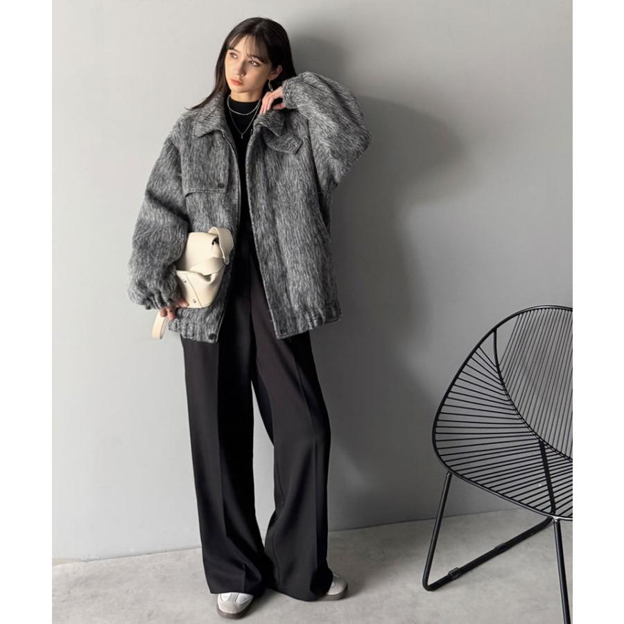 【Classical Origin】 アウター メンズ 冬 ジャケット ブルゾン コート シャギーファー 2way襟 スタンドカラー ショート丈 ミックス調 ベーシック ゆとり | classicalelf | 15