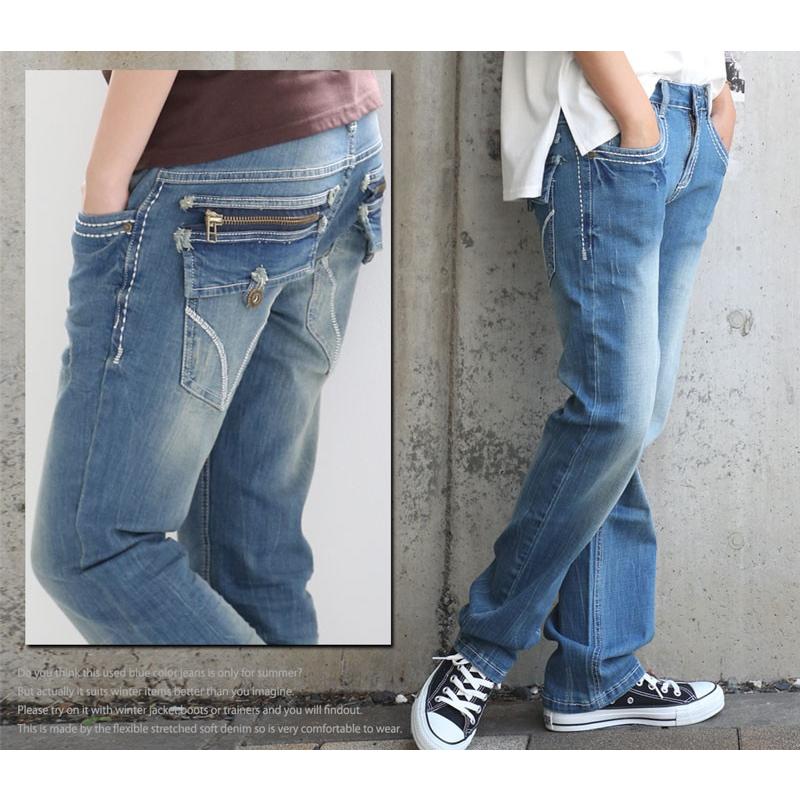 デニム ハイストレッチ ボーイフレンド ジーンズ スキニー ジーパン ユニセックス メール便 送料無料 夏物 夏コーデ Elf001 Classical Elf Xxs 5lまで取扱 通販 Yahoo ショッピング