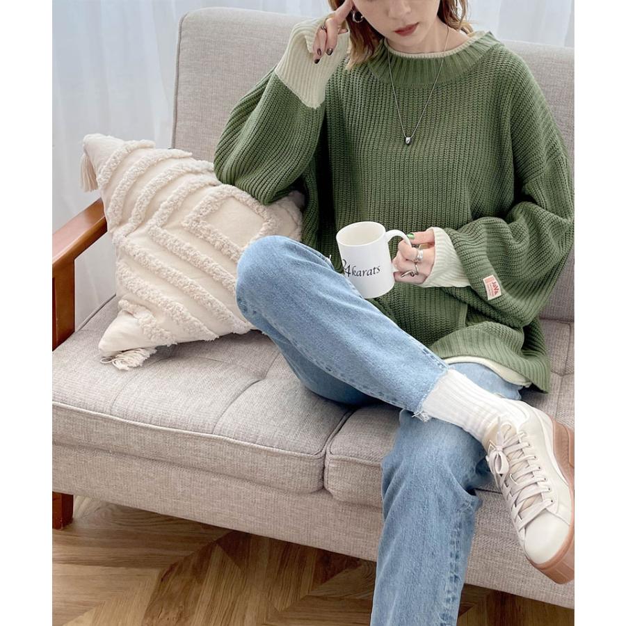 《java ジャバコラボ》ニット トップス メンズ 重ね着風 ざっくり ニット レイヤード ローゲージ レディース ユニセックス 男女兼用 | classicalelf | 13