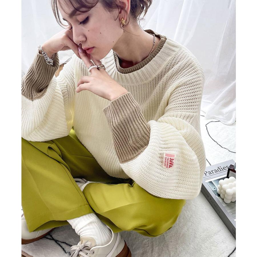 《java ジャバコラボ》ニット トップス メンズ 重ね着風 ざっくり ニット レイヤード ローゲージ レディース ユニセックス 男女兼用 | classicalelf | 16