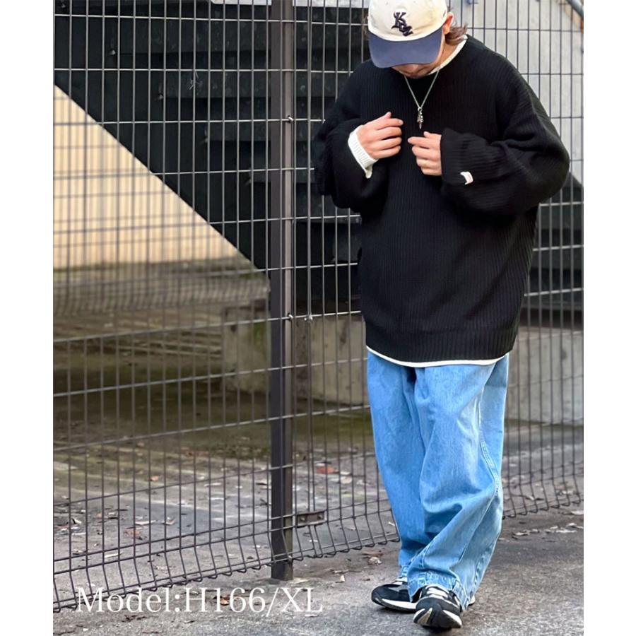 《java ジャバコラボ》ニット トップス メンズ 重ね着風 ざっくり ニット レイヤード ローゲージ レディース ユニセックス 男女兼用 | classicalelf | 02