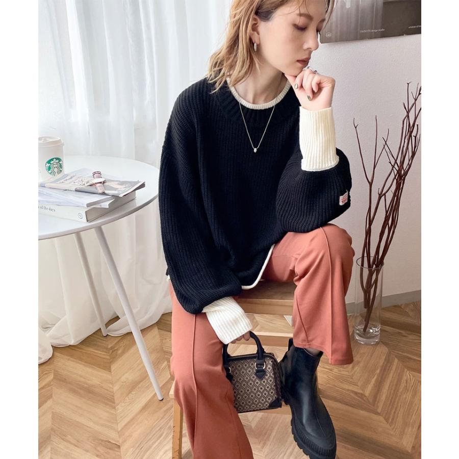 《java ジャバコラボ》ニット トップス メンズ 重ね着風 ざっくり ニット レイヤード ローゲージ レディース ユニセックス 男女兼用 | classicalelf | 04