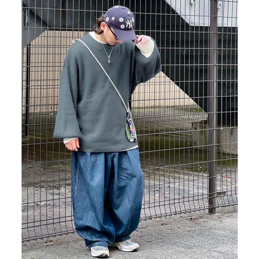 《java ジャバコラボ》ニット トップス メンズ 重ね着風 ざっくり ニット レイヤード ローゲージ レディース ユニセックス 男女兼用 | classicalelf | 05