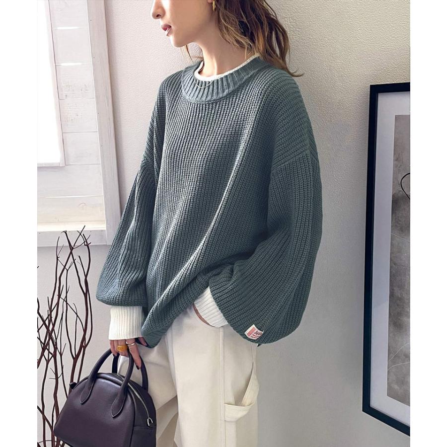 《java ジャバコラボ》ニット トップス メンズ 重ね着風 ざっくり ニット レイヤード ローゲージ レディース ユニセックス 男女兼用 | classicalelf | 06