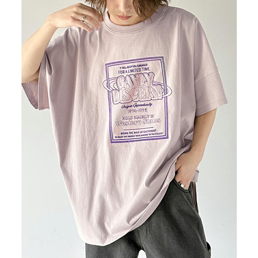 【sustaina+】《javaジャバコラボ》 トップス Tシャツ メンズ オーガニック コットン混 綿100% 前後 2way ステッチ 刺繍 半袖 男女兼用 | classicalelf | 11