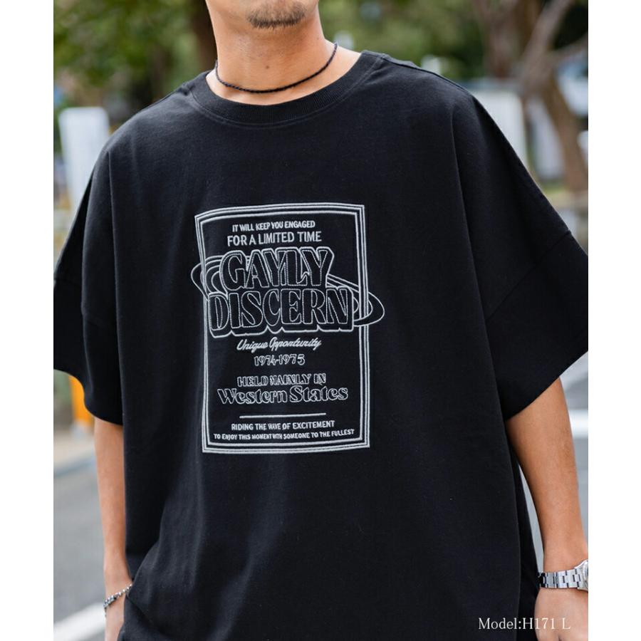 【sustaina+】《javaジャバコラボ》 トップス Tシャツ メンズ オーガニック コットン混 綿100% 前後 2way ステッチ 刺繍 半袖 男女兼用 | classicalelf | 13