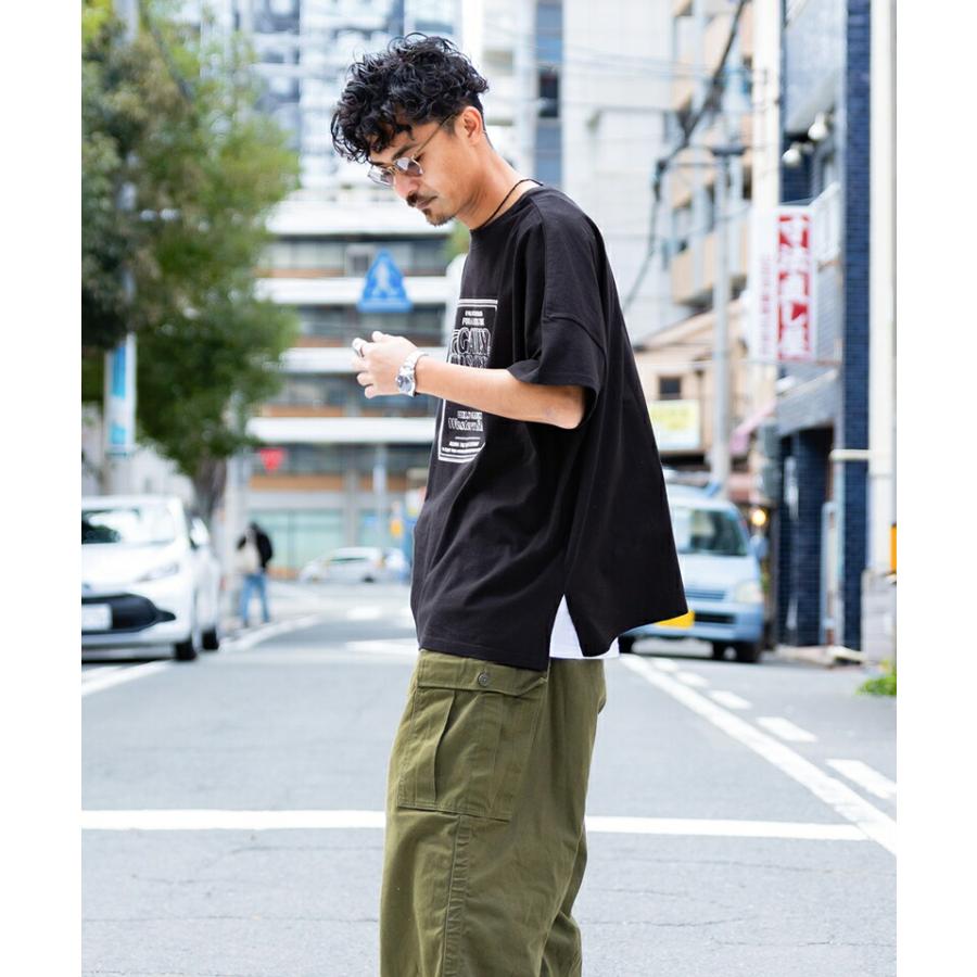 【sustaina+】《javaジャバコラボ》 トップス Tシャツ メンズ オーガニック コットン混 綿100% 前後 2way ステッチ 刺繍 半袖 男女兼用 | classicalelf | 15