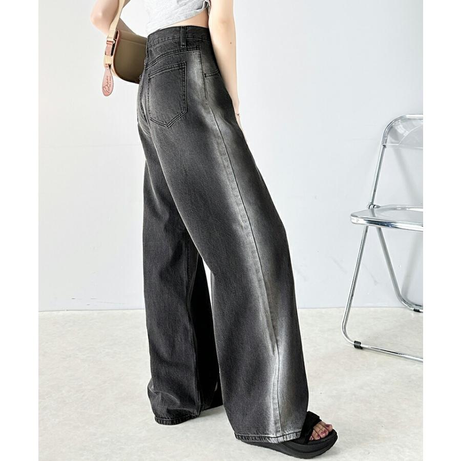 《javaジャバコラボ》 ボトムス パンツ メンズ サイド ブリーチ ライン ワイド デニムパンツ ヴィンテージライク オールシーズン 男女兼用 | classicalelf | 06