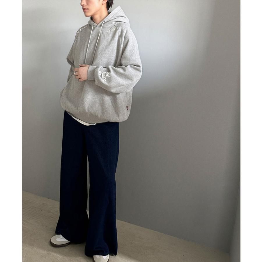 《java ジャバコラボ》 トップス パーカー メンズ ランダム ロゴ 刺繍 裏起毛パーカー 男女兼用 ユニセックス レディース ゆるっと オーバーサイズ | classicalelf | 04