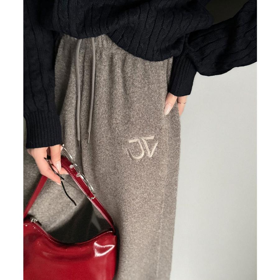 《java ジャバコラボ》ボトムス パンツ レディース メンズ スウェット フリースパンツ 裾ドロスト ロゴ刺繍 お洒落 暖かい 男女兼用 男女お揃い | classicalelf | 11