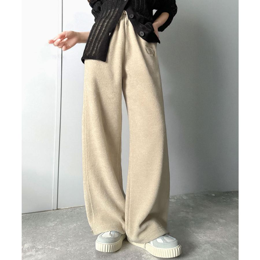 《java ジャバコラボ》ボトムス パンツ レディース メンズ スウェット フリースパンツ 裾ドロスト ロゴ刺繍 お洒落 暖かい 男女兼用 男女お揃い | classicalelf | 14