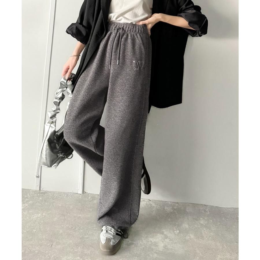 《java ジャバコラボ》ボトムス パンツ レディース メンズ スウェット フリースパンツ 裾ドロスト ロゴ刺繍 お洒落 暖かい 男女兼用 男女お揃い | classicalelf | 03