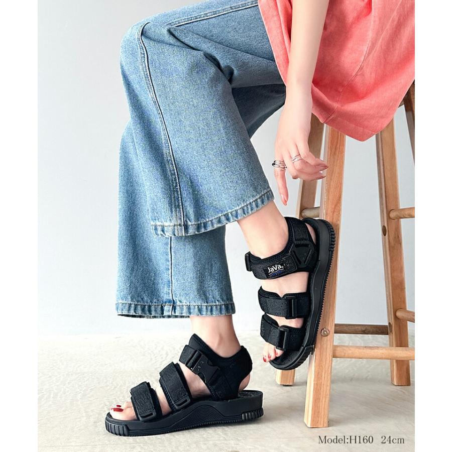 《javaジャバコラボ》 靴 サンダル レディース ベルクロテープ ストラップ スポーツサンダル 軽量 滑りにくい 履きやすい 男女兼用 ユニセックス メンズ | classicalelf | 02