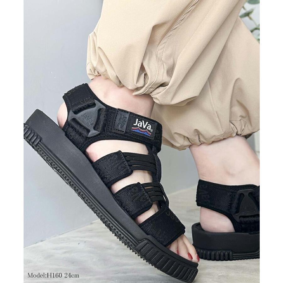 《javaジャバコラボ》 靴 サンダル レディース メッシュ ゴム ベルト グルカ・グラディエーター 風 厚底 軽量 アウトドア デイリー 男女兼用 | classicalelf | 02