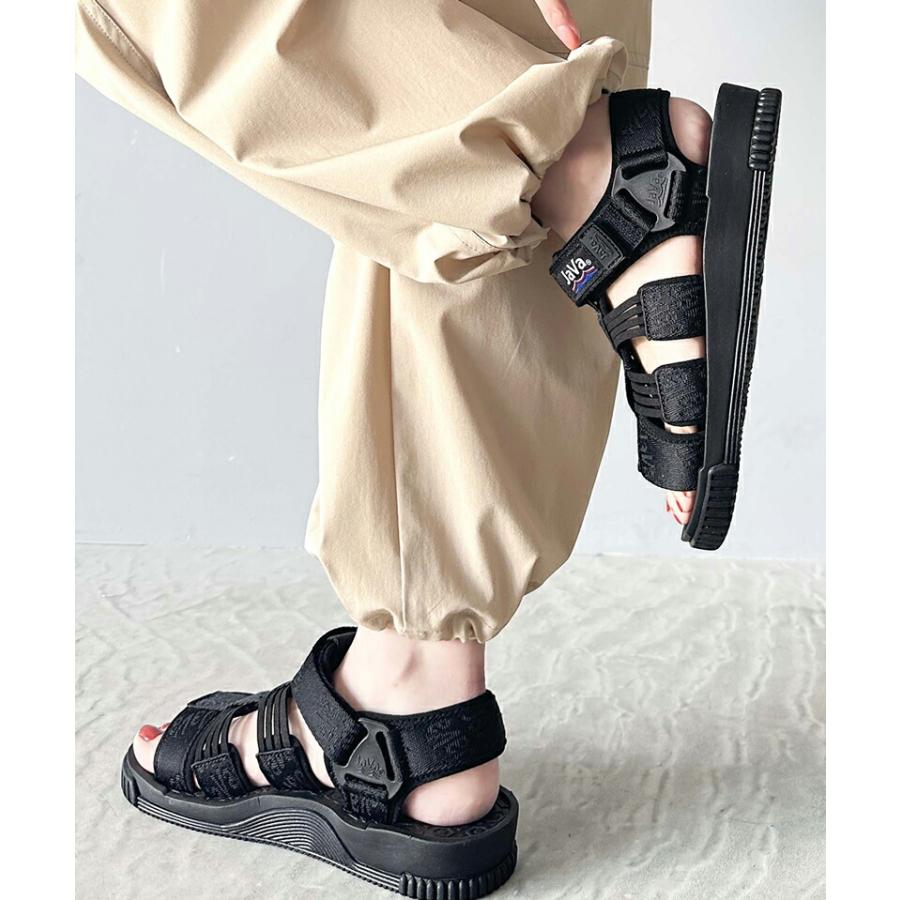 《javaジャバコラボ》 靴 サンダル レディース メッシュ ゴム ベルト グルカ・グラディエーター 風 厚底 軽量 アウトドア デイリー 男女兼用 | classicalelf | 03