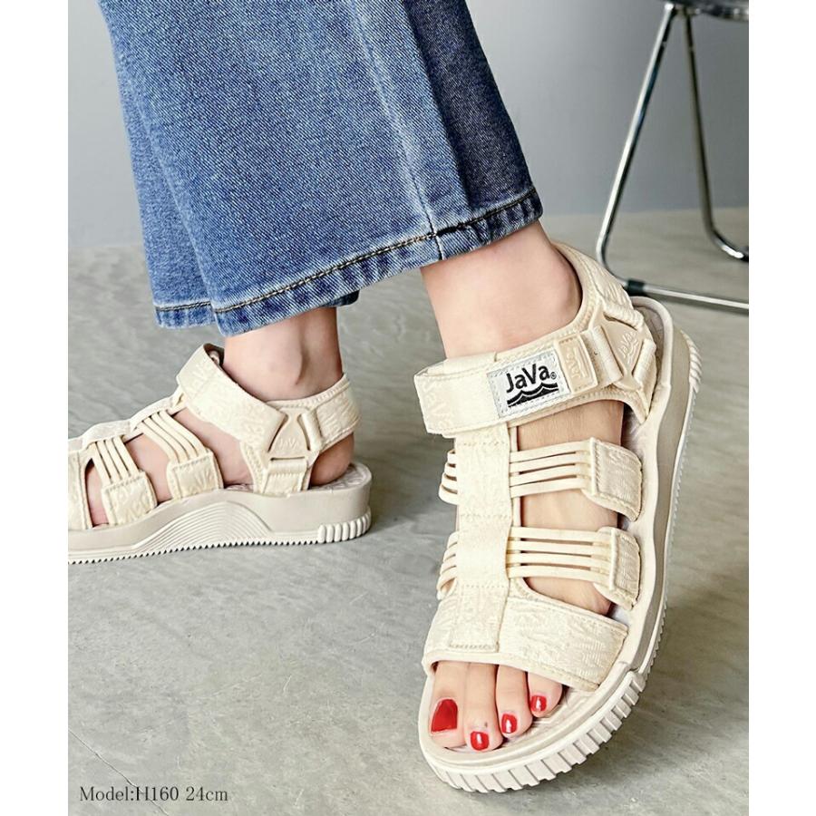 《javaジャバコラボ》 靴 サンダル レディース メッシュ ゴム ベルト グルカ・グラディエーター 風 厚底 軽量 アウトドア デイリー 男女兼用 | classicalelf | 08