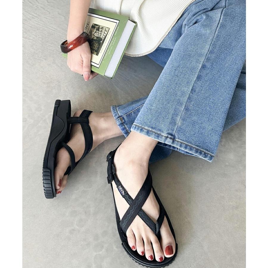 《javaジャバコラボ》 靴 サンダル レディース クロス ストラップ ゴム ホールド 機能付き 軽量 厚底 デイリー アウトドア 旅行 男女兼用 | classicalelf | 03