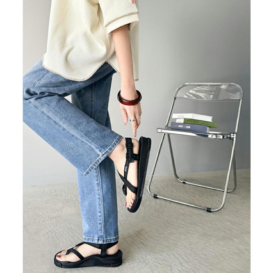 《javaジャバコラボ》 靴 サンダル レディース クロス ストラップ ゴム ホールド 機能付き 軽量 厚底 デイリー アウトドア 旅行 男女兼用 | classicalelf | 05