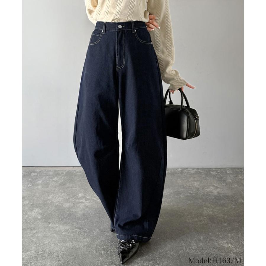 《java ジャバコラボ》 ボトムス レディース 秋冬 パンツ しなやか 曲線 美脚見せ カーブパンツ ワイド ウエスト 後ろ ゴム 大きいサイズ 秋 冬 | classicalelf | 12