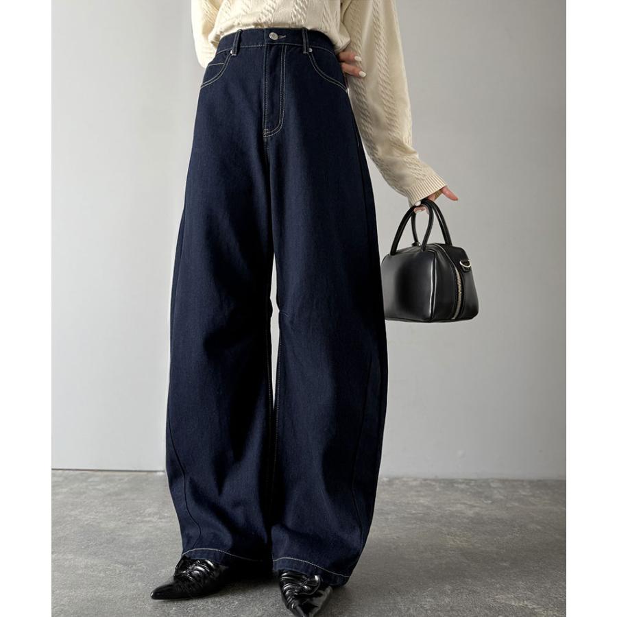 《java ジャバコラボ》 ボトムス レディース 秋冬 パンツ しなやか 曲線 美脚見せ カーブパンツ ワイド ウエスト 後ろ ゴム 大きいサイズ 秋 冬 | classicalelf | 15