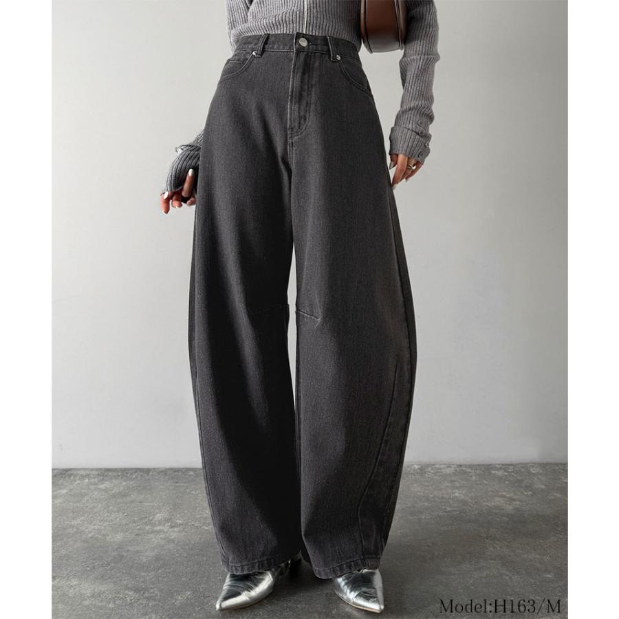 《java ジャバコラボ》 ボトムス レディース 秋冬 パンツ しなやか 曲線 美脚見せ カーブパンツ ワイド ウエスト 後ろ ゴム 大きいサイズ 秋 冬 | classicalelf | 02