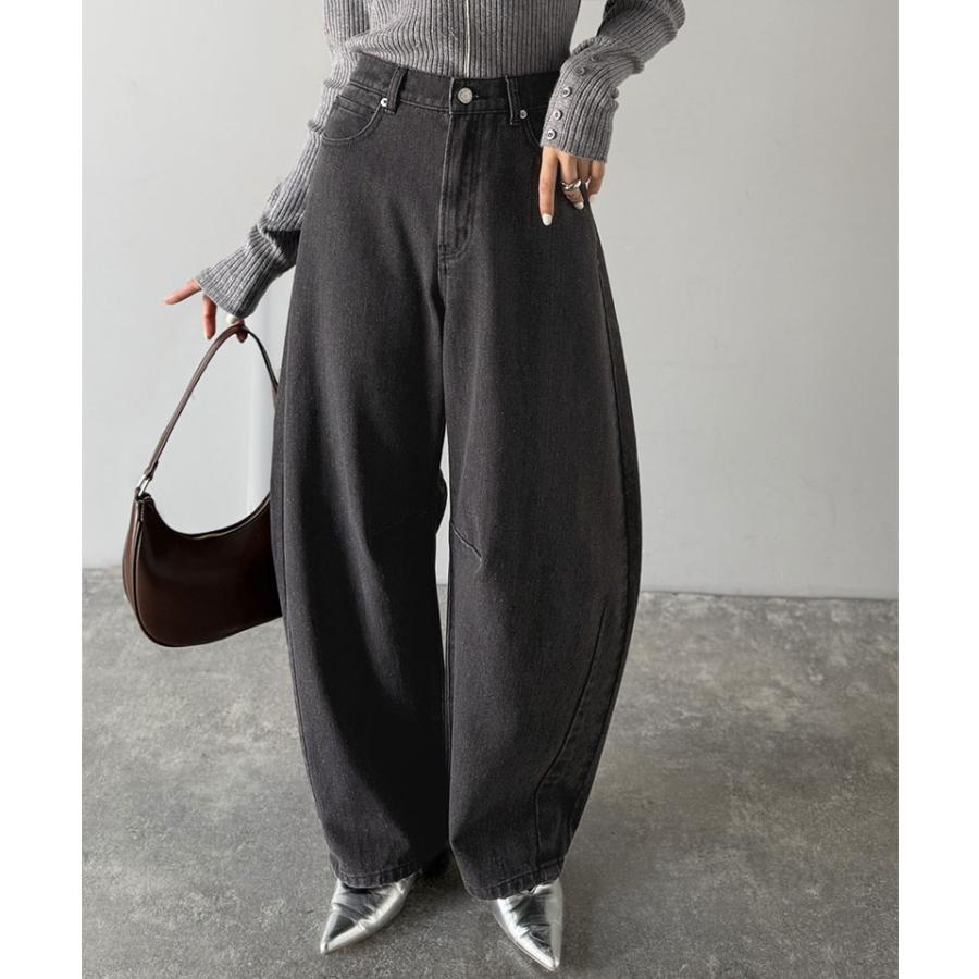 《java ジャバコラボ》 ボトムス レディース 秋冬 パンツ しなやか 曲線 美脚見せ カーブパンツ ワイド ウエスト 後ろ ゴム 大きいサイズ 秋 冬 | classicalelf | 03