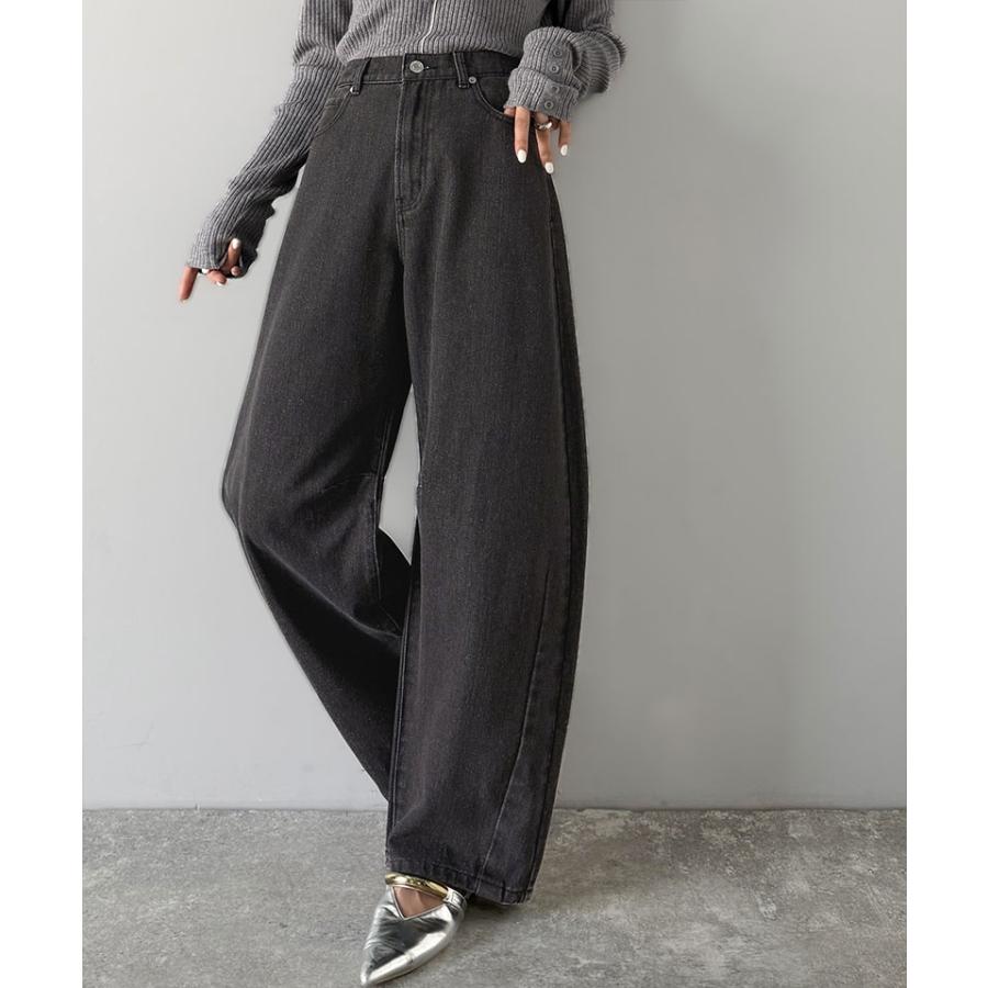 《java ジャバコラボ》 ボトムス レディース 秋冬 パンツ しなやか 曲線 美脚見せ カーブパンツ ワイド ウエスト 後ろ ゴム 大きいサイズ 秋 冬 | classicalelf | 04