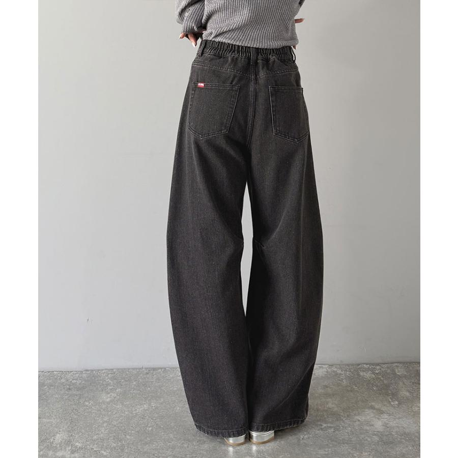 《java ジャバコラボ》 ボトムス レディース 秋冬 パンツ しなやか 曲線 美脚見せ カーブパンツ ワイド ウエスト 後ろ ゴム 大きいサイズ 秋 冬 | classicalelf | 05