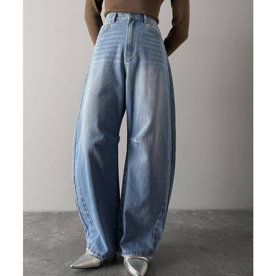 《java ジャバコラボ》 ボトムス レディース 秋冬 パンツ しなやか 曲線 美脚見せ カーブパンツ ワイド ウエスト 後ろ ゴム 大きいサイズ 秋 冬 | classicalelf | 08