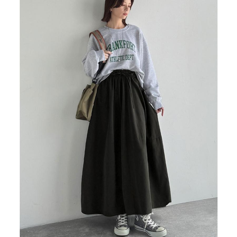 《java ジャバコラボ》ボトムス スカート レディース ロングスカート ピーチ起毛素材 コクーンシルエット ふんわり 可愛い ウエスト総ゴム ストレスフリー | classicalelf | 05