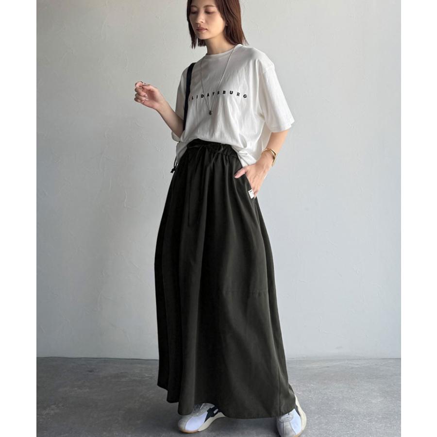 《java ジャバコラボ》ボトムス スカート レディース ロングスカート ピーチ起毛素材 コクーンシルエット ふんわり 可愛い ウエスト総ゴム ストレスフリー | classicalelf | 08