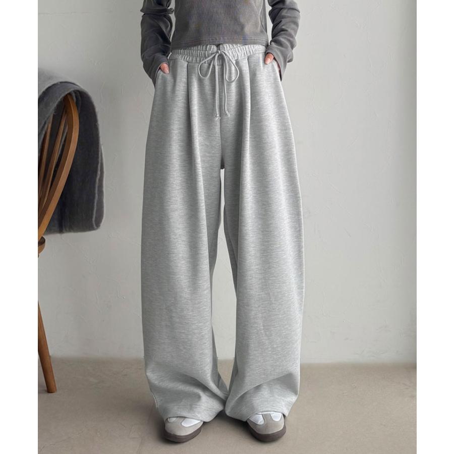 《java ジャバコラボ》 スウェットパンツ レディース きれいめ ボトムス パンツ ワイドパンツ ヘビーウェイト生地 ルーズ 上品 こなれ感 ゆとり 柔らか | classicalelf | 10