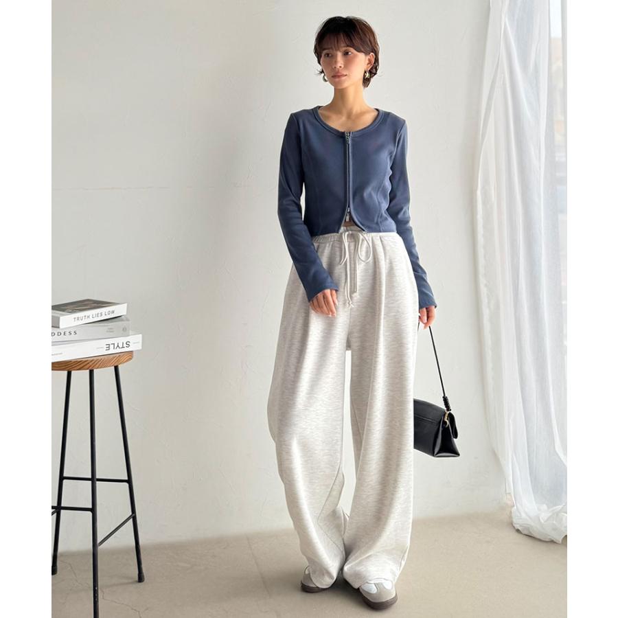 《java ジャバコラボ》 スウェットパンツ レディース きれいめ ボトムス パンツ ワイドパンツ ヘビーウェイト生地 ルーズ 上品 こなれ感 ゆとり 柔らか | classicalelf | 15