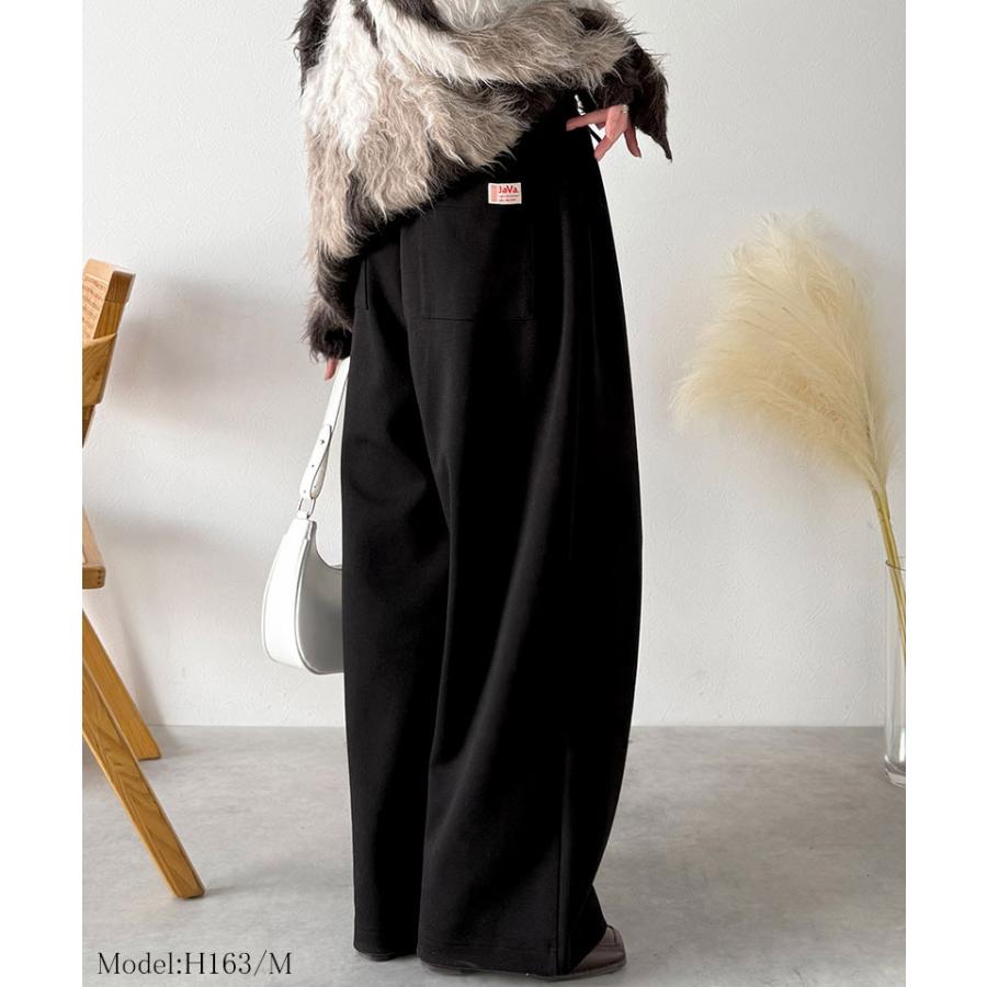 《java ジャバコラボ》 スウェットパンツ レディース きれいめ ボトムス パンツ ワイドパンツ ヘビーウェイト生地 ルーズ 上品 こなれ感 ゆとり 柔らか | classicalelf | 02