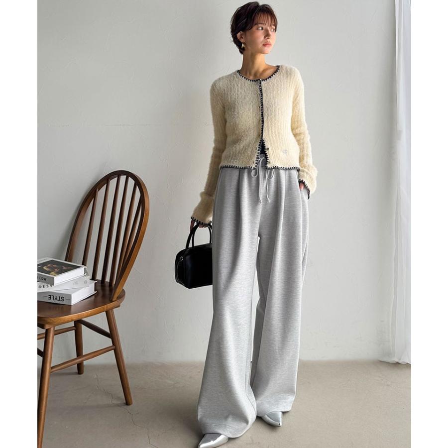 《java ジャバコラボ》 スウェットパンツ レディース きれいめ ボトムス パンツ ワイドパンツ ヘビーウェイト生地 ルーズ 上品 こなれ感 ゆとり 柔らか | classicalelf | 09