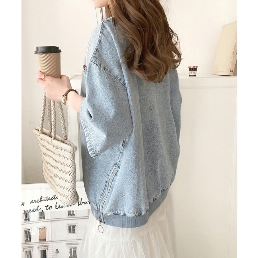 《java ジャバコラボ》 トップス シャツ レディース コットン 100% サイド ファスナー ストリート 感 デニム タグ 付き 胸元 ポケット | classicalelf | 06