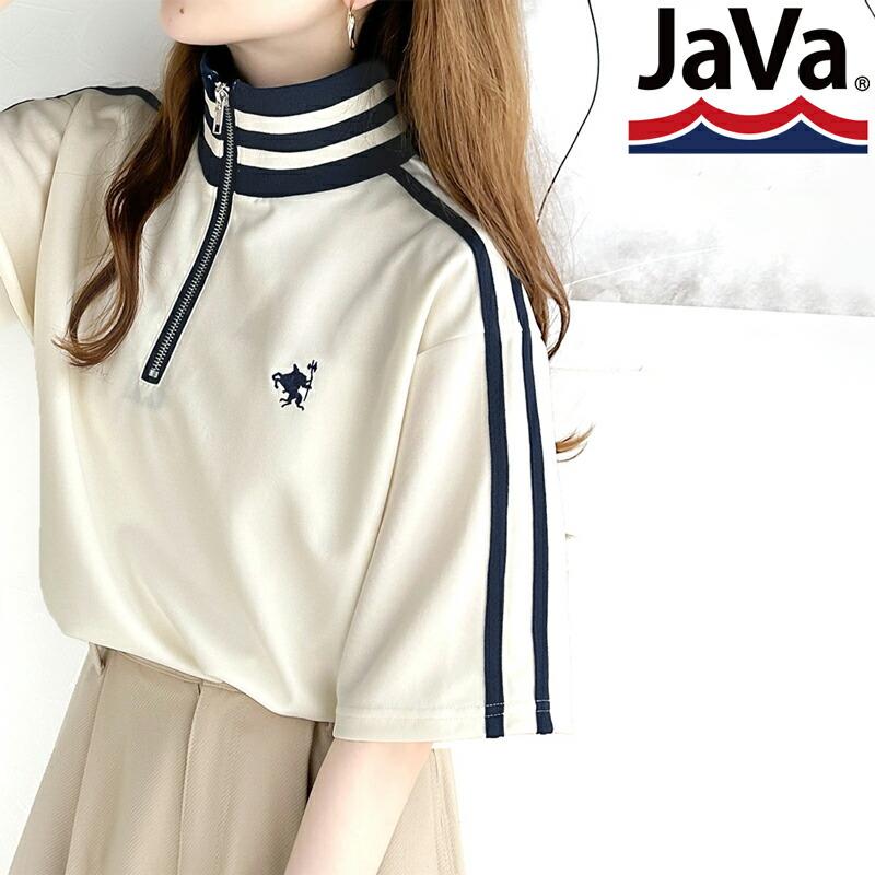 ★美品★JAVAハーフジップトラップ　Tシャツ classicalelf（クラシカルエルフ） 《javaジャバコラボ》 トップス T