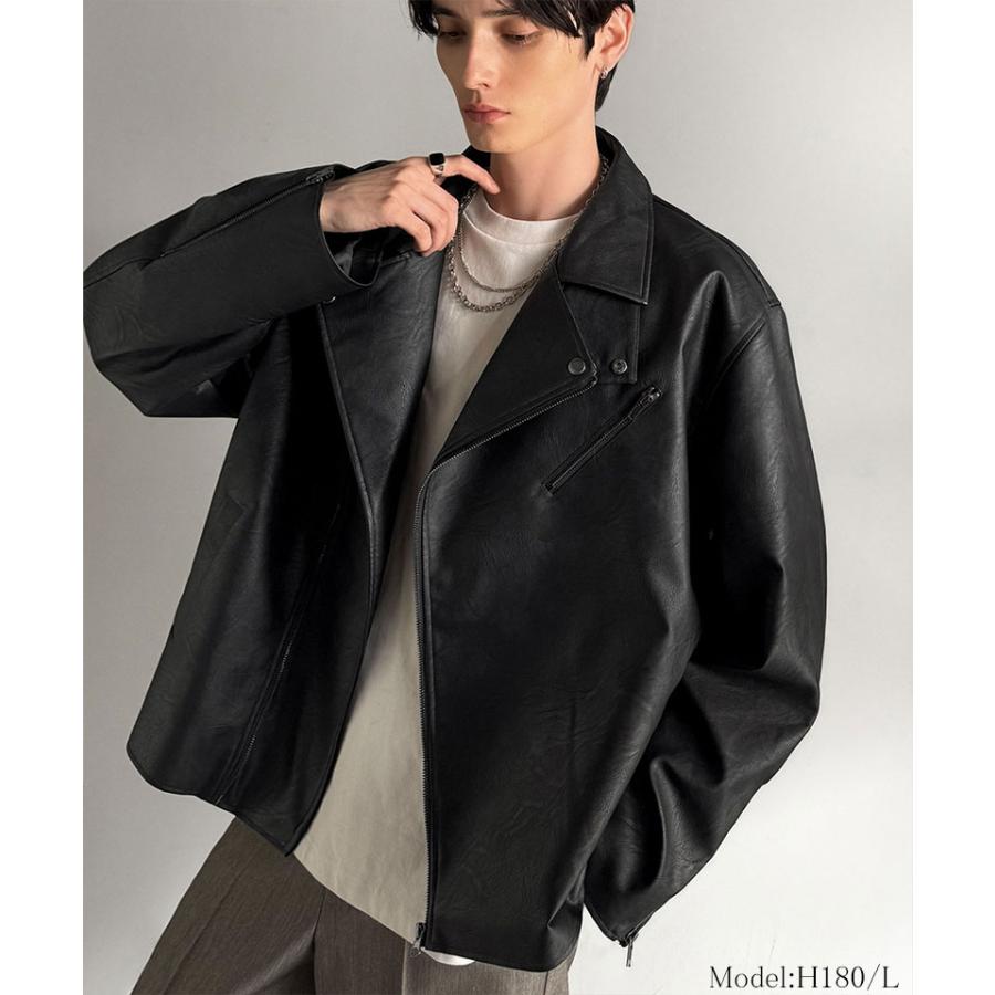 《java ジャバコラボ》ライダースジャケット レディース 冬 ジャケット レディース 秋 アウター フェイク レザー ダブル ライダース 男女兼用 | classicalelf | 13