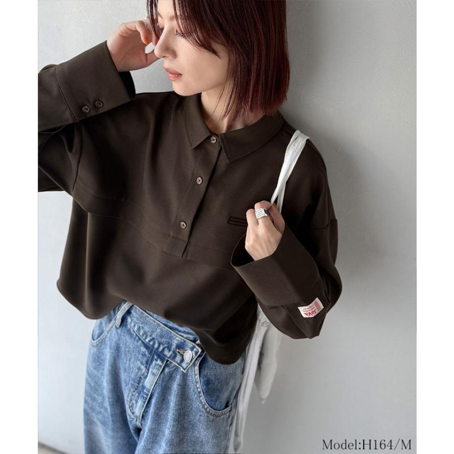 《javaジャバコラボ》 トップス ブラウス レディース スキッパー 衿 切り替え デザイン ワイド スリーブ シャツ 長袖 大きいサイズ 秋 冬 2025aw | classicalelf | 07