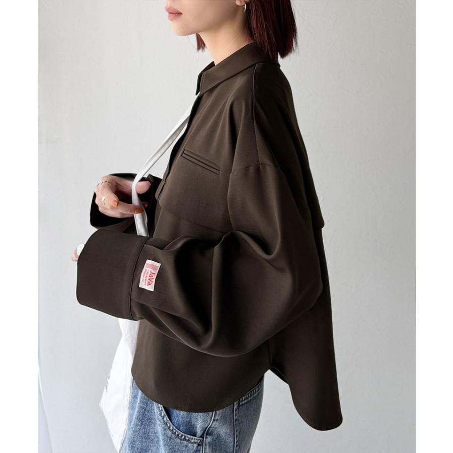 《javaジャバコラボ》 トップス ブラウス レディース スキッパー 衿 切り替え デザイン ワイド スリーブ シャツ 長袖 大きいサイズ 秋 冬 2025aw | classicalelf | 08