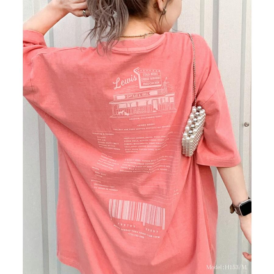 《javaジャバコラボ》トップス Tシャツ レディース 綿100％ ダイナープリント ヴィンテージ ピグメント ビッグ Tee 男女兼用 ユニセックス メンズ | classicalelf | 12