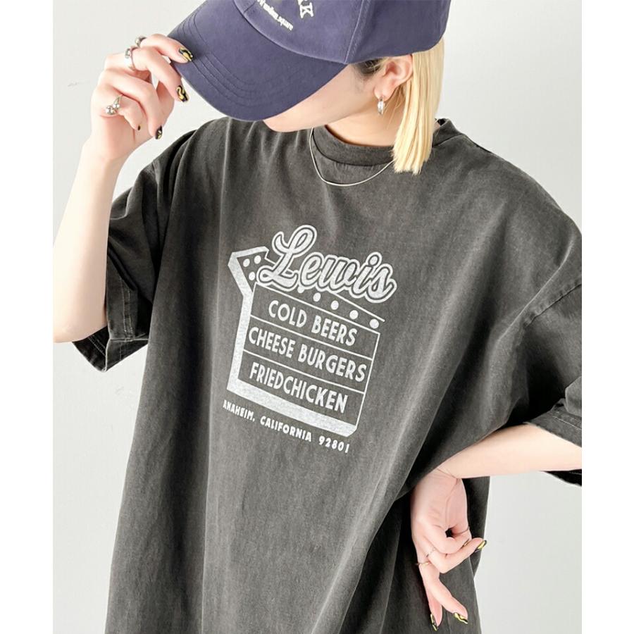 《javaジャバコラボ》トップス Tシャツ レディース 綿100％ ダイナープリント ヴィンテージ ピグメント ビッグ Tee 男女兼用 ユニセックス メンズ | classicalelf | 03