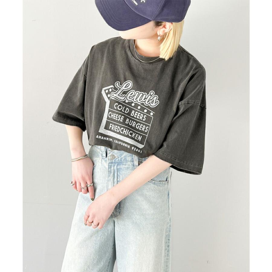 《javaジャバコラボ》トップス Tシャツ レディース 綿100％ ダイナープリント ヴィンテージ ピグメント ビッグ Tee 男女兼用 ユニセックス メンズ | classicalelf | 05