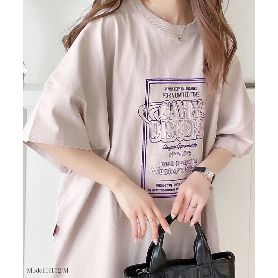 【sustaina+】《javaジャバコラボ》トップス Tシャツ レディース オーガニックコットン混 綿100% 前後 2way ステッチ 刺繍 半袖 Tee 男女兼用 | classicalelf | 14